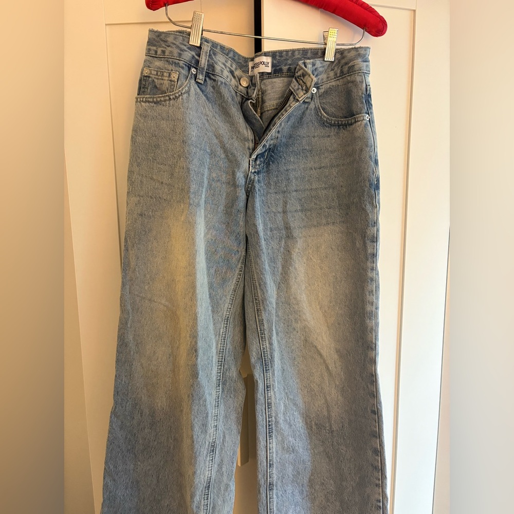 Princess Polly Women's Light Wash Jeans - Classic Straight Leg - Picture 5 of 7